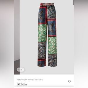 Sfizio Patchwork Velvet Trousers